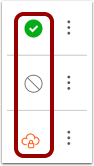 Canvas publish status icons