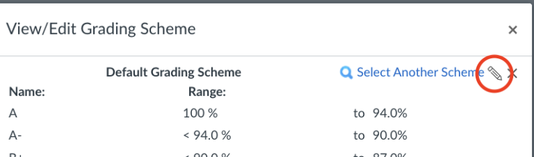 canvas-customize-grading-scheme-instructional-design-technology